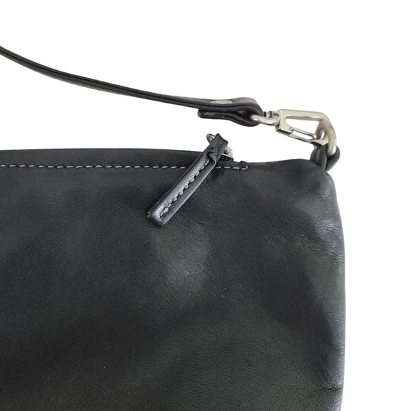 TIGNANELLO Black Leather Crossbody Bag made in Italy - Picture 3 of 14